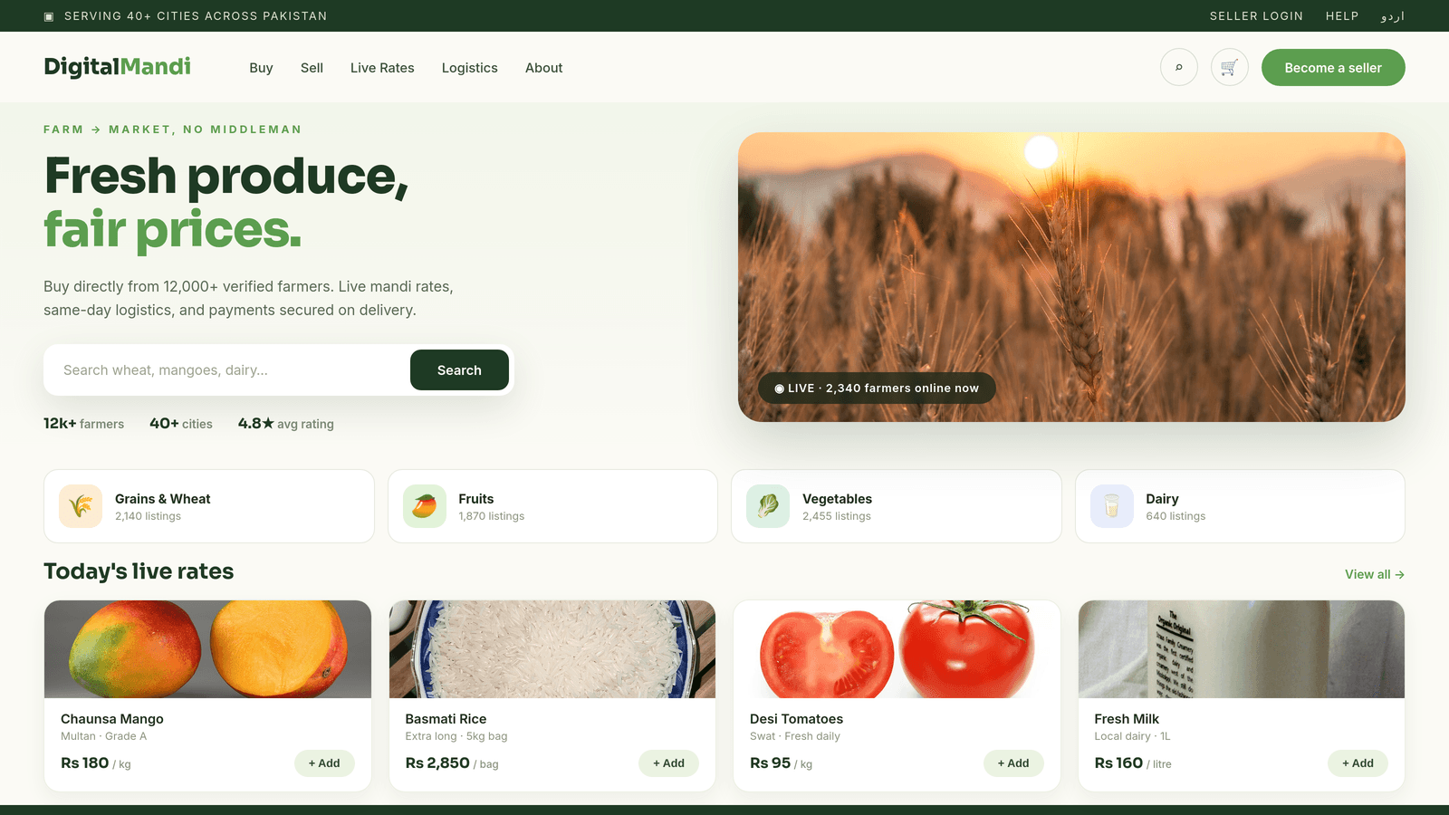 Digital Mandi — Smart Agricultural Marketplace